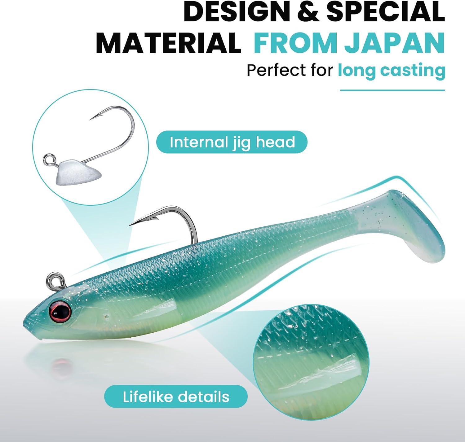 TRUSCEND Shadtale Soft Fishing Lures